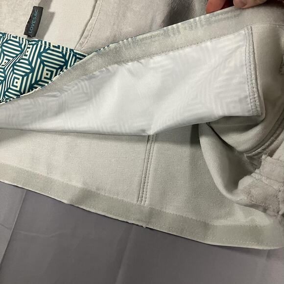 Lovesac Pillow Cover Geometric Pattern Gray Blue Large 33x27 Replacement Velour - Picture 11 of 16